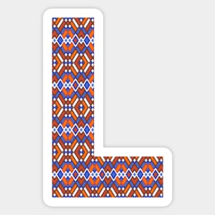 Monogram Letter L- geometric pattern Sticker